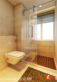 Vách tắm kính cường lực phòng tắm chung cư Mandarin mẫu 16